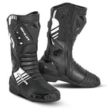 SHUA Super Tech Motorcycle Leather Boots Black White