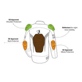 Bela Bradley Textile Motorcycle Jacket Black Orange