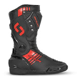 SHUA Super Tech Motorcycle Racing Leather Boots Black Red