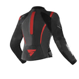 SHIMA MIURA 2.0 MOTORCYCLE LEATHER JACKET BLACK RED