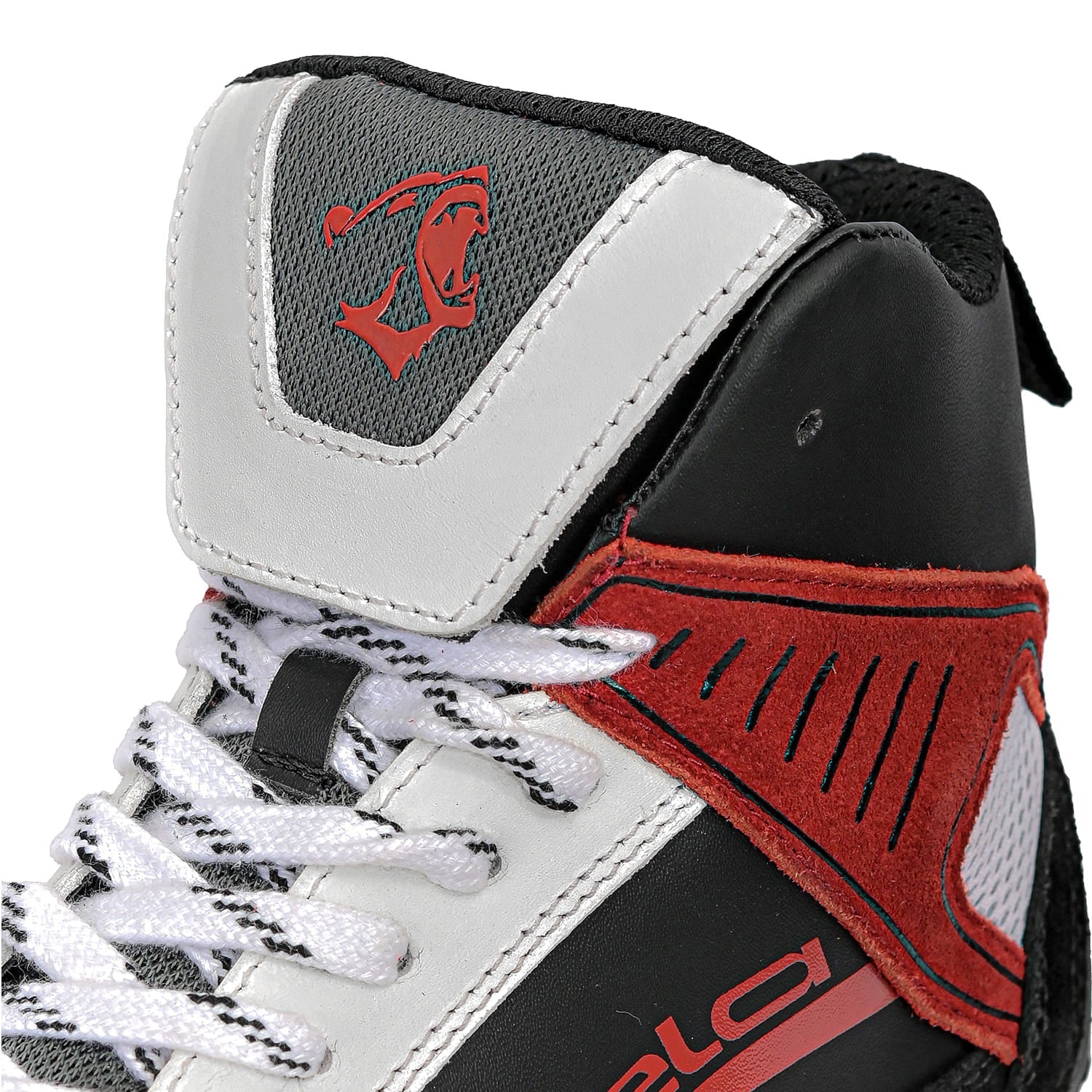 BELA Rover Urban Motorcycle Boots White Black Red