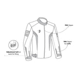 Bela Bradley Textile Motorcycle Jacket Black Orange