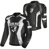BELA X-Race Motorcycle Racing Leather Jacket Black/White/Anthracite