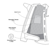 BELA Bradley Textile Motorcycle Touring Jacket UK Black Grey