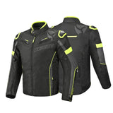 R-TECH Knight Rider Motorcycle Textile Jacket (Short) Black/Anthracite/Yellow