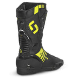 SHUA Super Tech Racing Motorcycle Leather Boots Black Fluor Yellow
