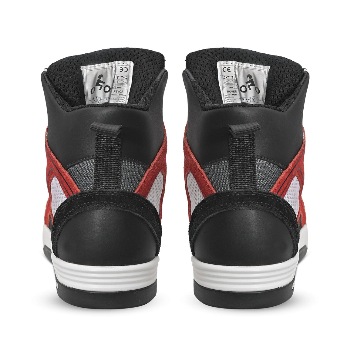 BELA Rover Urban Motorcycle Boots White Black Red