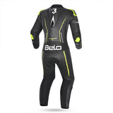 BELA Rocket Lady Mix Kangaroo 1-PC Motorcycle Racing Suits White/Black/Yellow Fluor