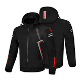 BELA Breeze Softshell Motorbike Riding Hoodie Black Red