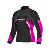 BELA Elanur Lady Motorcycle Textile Touring Jacket Black Grey Pink