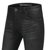 BELA Clark Men Motorcycle Jeans 32L Black Spray