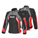 BELA Elanur Lady Textile Motorbike Jacket Black/Anthracite/Red