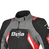 BELA Elanur Lady Textile Motorbike Jacket Black/Anthracite/Red