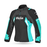 BELA Elanur Lady Motorbike Textile Jacket Black Grey Turquoise