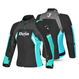 BELA Elanur Lady Motorbike Textile Jacket Black Grey Turquoise