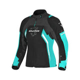 BELA Elanur Lady Motorbike Textile Jacket Black Grey Turquoise