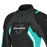 BELA Elanur Lady Motorbike Textile Jacket Black Grey Turquoise