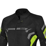 Bela Highland Lady Motorcycle Jacket Black Grey Yellow Fluro