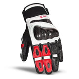 BELA Rocket Short Motorcycle Gloves White Red Black