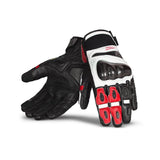 BELA Rocket Short Motorcycle Gloves White Red Black
