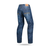 BELA RIO MEN MOTORCYCLE DENIM JEANS 34L TIE & DYE BLUE