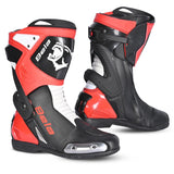 Bela Turbo Track Racing Motorcycle Boots Black Red