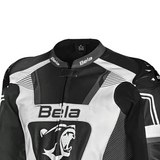 BELA X-Race Motorcycle Racing Leather Jacket Black/White/Anthracite