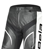 BELA X-Race Men Motorcycle Leather Pant Black White Green