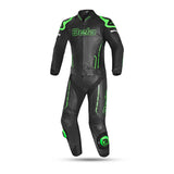 BELA Rocket Man Mix Kangroo 2 PC Motorcycle Racing Suit Black Green