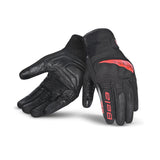 BELA Boom Winter Motorbike Gloves Water Resistant Women Black Red