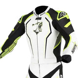 BELA North Star 2 PC Motorbike Suit Black White Fluor Yellow