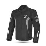 BELA Bradley Textile Motorcycle Touring Jacket UK Black Grey