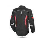 BELA Bradley Textile Motorbike Jacket Black Red