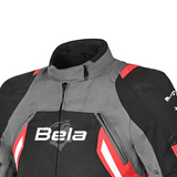 BELA Cordaniel Textile Motorcycle 4 Seasons Jacket Black Dark Gray Red