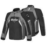 BELA Cordaniel Textile 4 Seasons Motorcycle Jacket Black Dark Gray