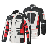 BELA CROSSROAD EXTREME WP 3 IN 1 MEN MOTORCYCLE JACKET ICE GREY RED