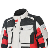 BELA CROSSROAD EXTREME WP 3 IN 1 MEN MOTORCYCLE JACKET ICE GREY RED