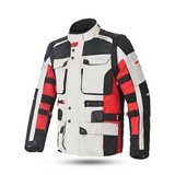 BELA CROSSROAD EXTREME WP 3 IN 1 MEN MOTORCYCLE JACKET ICE GREY RED