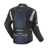 BELA TRANSFORMER MEN TEXTILE TOURING MOTORCYCLE JACKET NAVY SAND
