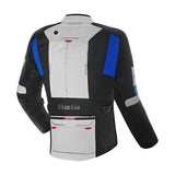 BELA TRANSFORMER MOTORCYCLE TOURING WATER-RESISTANT JACKET ICE BLACK BLUE