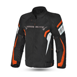 Bela Highland Man Textile Motorcycle Jacket Black Orange