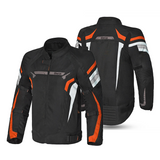 Bela Highland Man Textile Motorcycle Jacket Black Orange