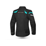BELA Highland Lady Motorcycle Jacket Black Turquoise