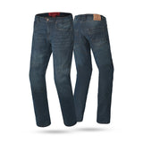 BELA KEVIN MEN MOTORCYCLE DENIM JEANS 32L DIRTY BLUE
