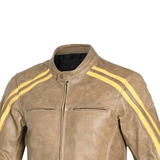 Bela Night Hawk Motorcycle Leather Jacket Brown
