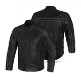 Bela Night Hawk - Leather motorcycle jacket - Black Grey