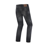 BELA ROCKER MEN MOTORCYCLE DENIM JEANS 34L BLACK SPRAY