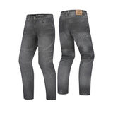 BELA ROCKER MEN MOTORCYCLE DENIM JEANS 34L GREY SPRAY