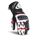 BELA Rocket Long Motorcycle Gloves White/Red/Black