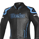 BELA Rocket Man Mix Kangroo 2 PC Motorcycle Racing Suit Black Blue